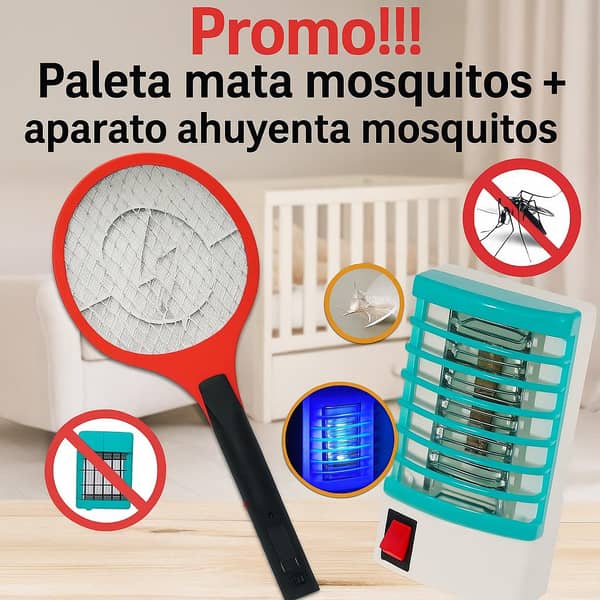 Paleta Mata Mosquitos + Aparato ahuyenta mosquitos